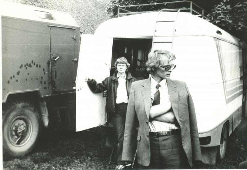 Filmivõtted Tallinnas Toompeal. Operaatori assistent Kadi Tõkke ja filmigrupi direktori kohustes Madis Tramberg - Foto Kadi Talpsepp
