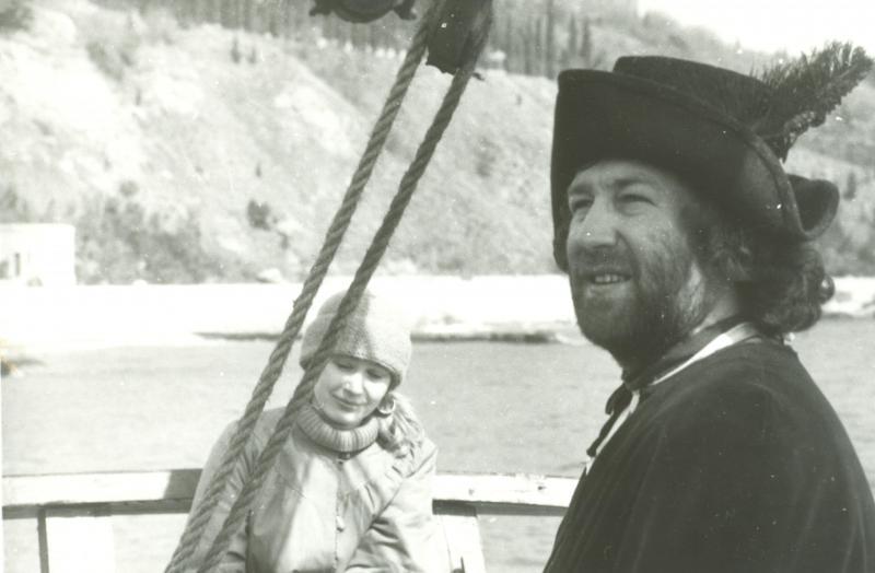 Filmivõtted Jaltas. II režissöör Kersti Gailan, pastor Krolli osatäitja Guido Kangur - Foto Kadi Talpsepp