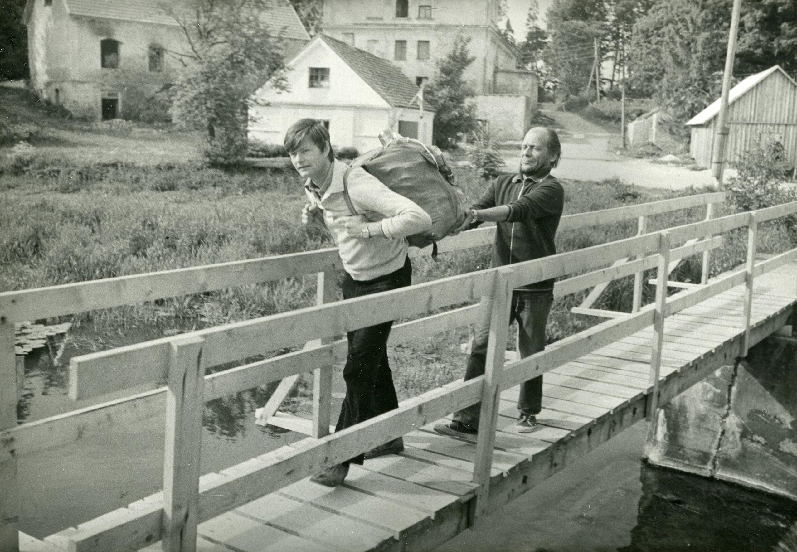 Peeter Ülevain ja Peeter Tooming Vihula mõisas 1984
