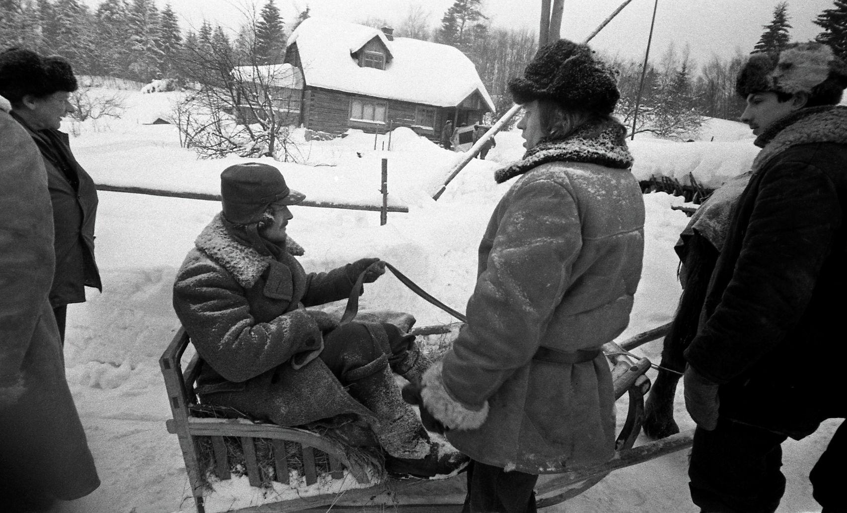 Fotograaf Villu Reiman, näitleja Rudolf Allabert ja režissöör Olav Neuland. 