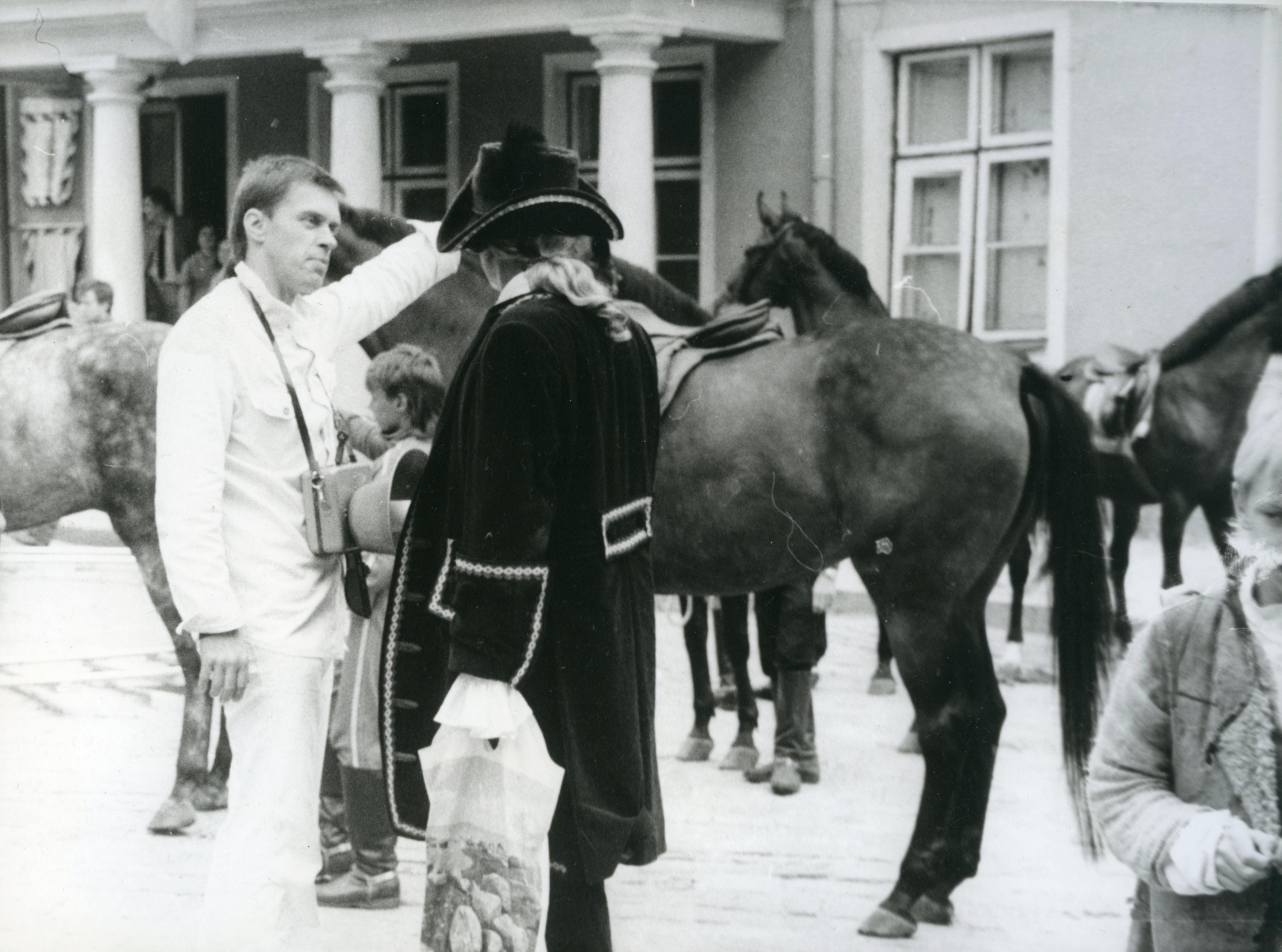 Filmivõtted Tallinnas Toompeal (september 1987). Režissöör Olav Neuland - Foto Kadi Talpsepp