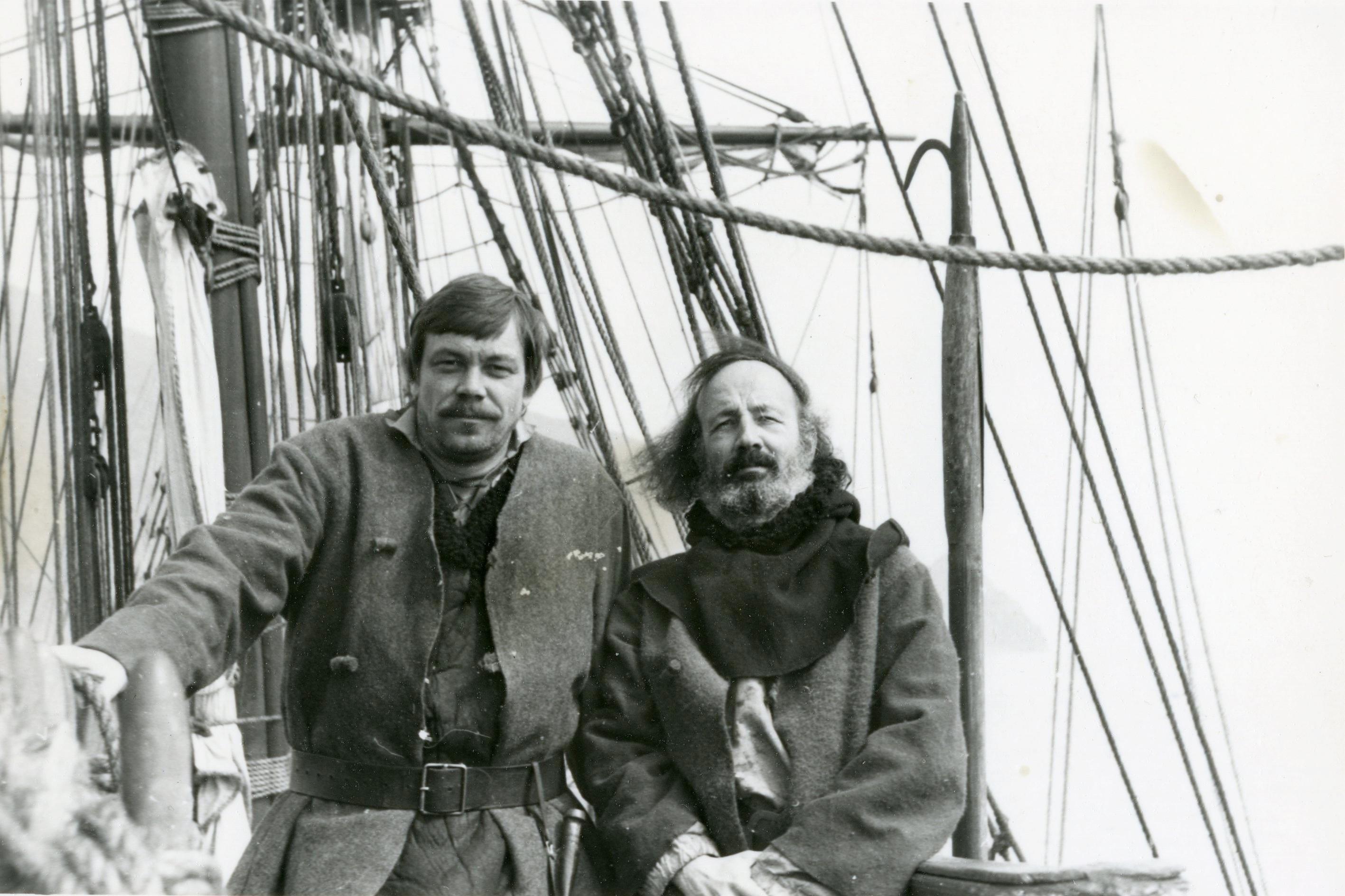 Filmivõtted Jaltas (märts 1988) - Näitlejad Siim Rulli ja Herardo Contreras - Foto Kadi Talpsepp