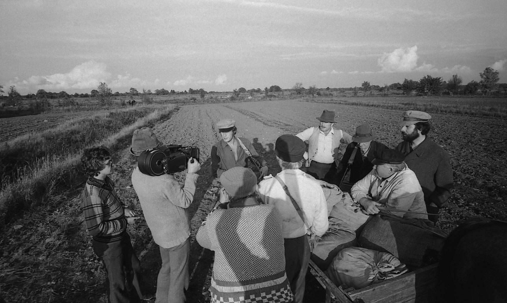 Meestega külvamas.  Filmivõtted.