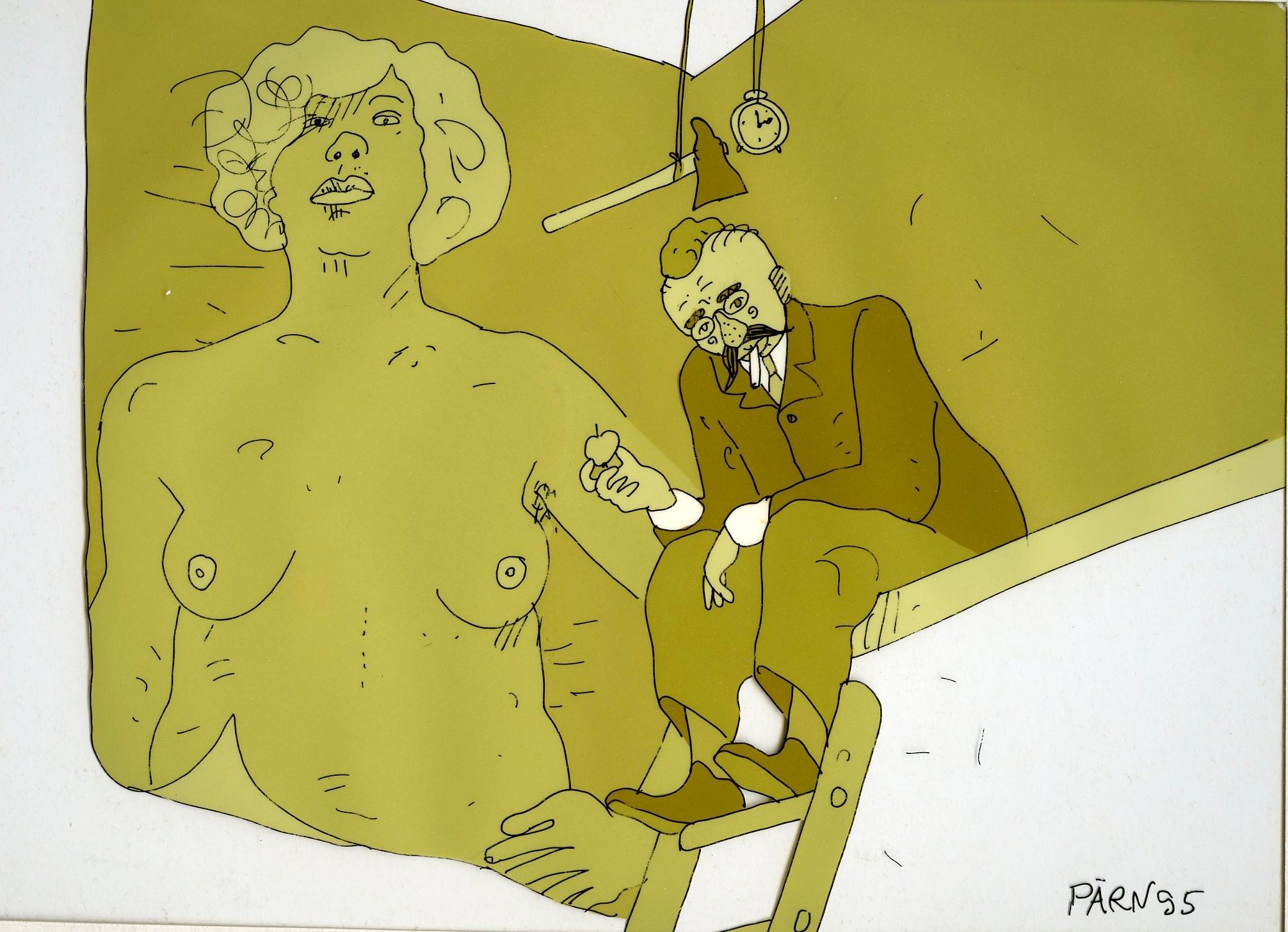 Kunstnik Priit Pärna signeeritud kaadri elemendid