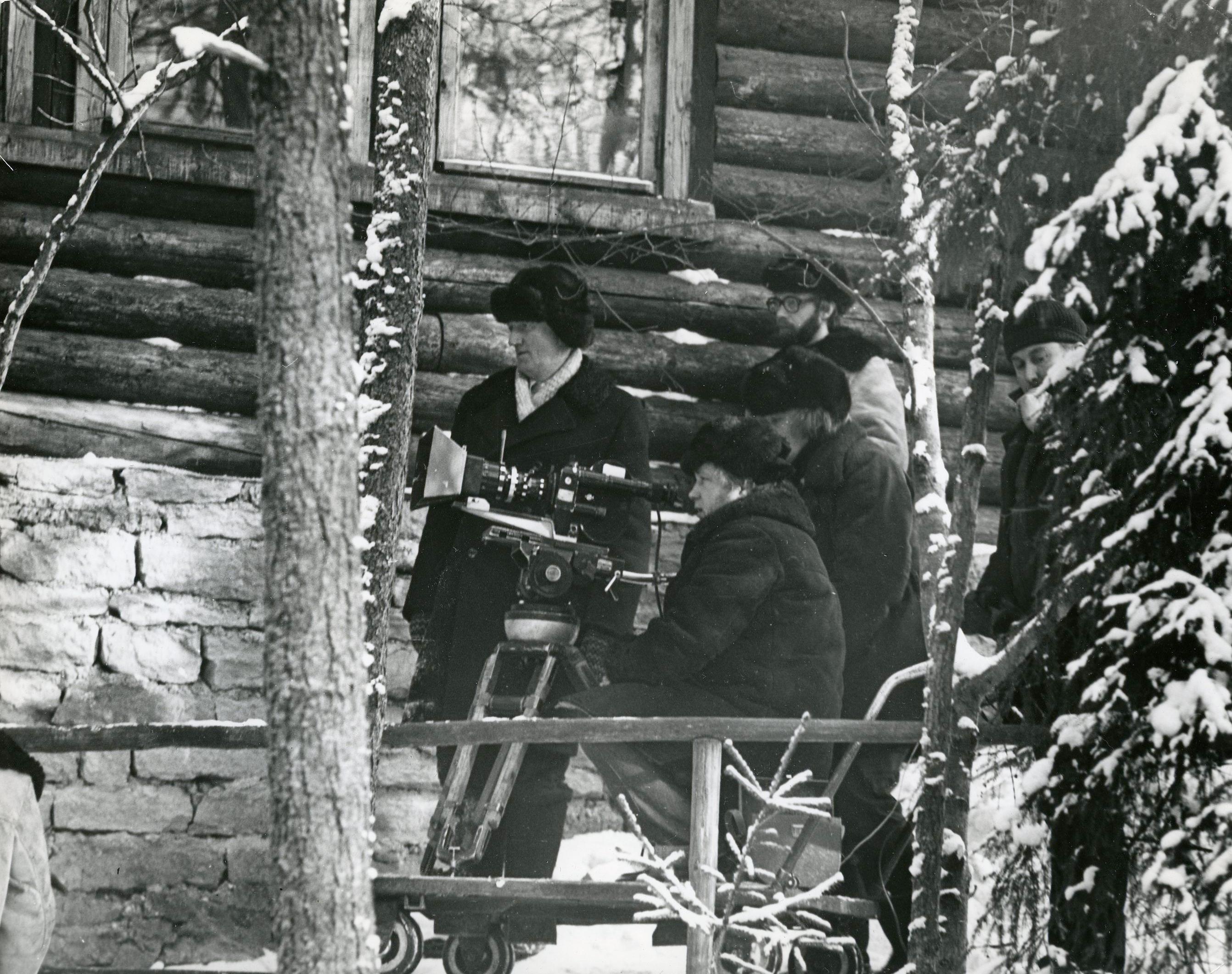 Režissöör Arvo Kruusement, operaator Jüri Garšnek, II režissöör Toomas Tahvel - Foto Mikk Raude