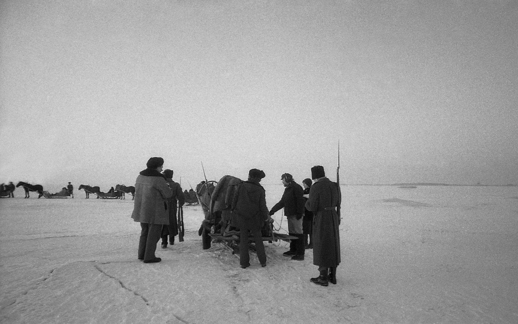 “Jõulud Vigalas” võtted 1980. Hobuste killavoorid jääl ja lumel.