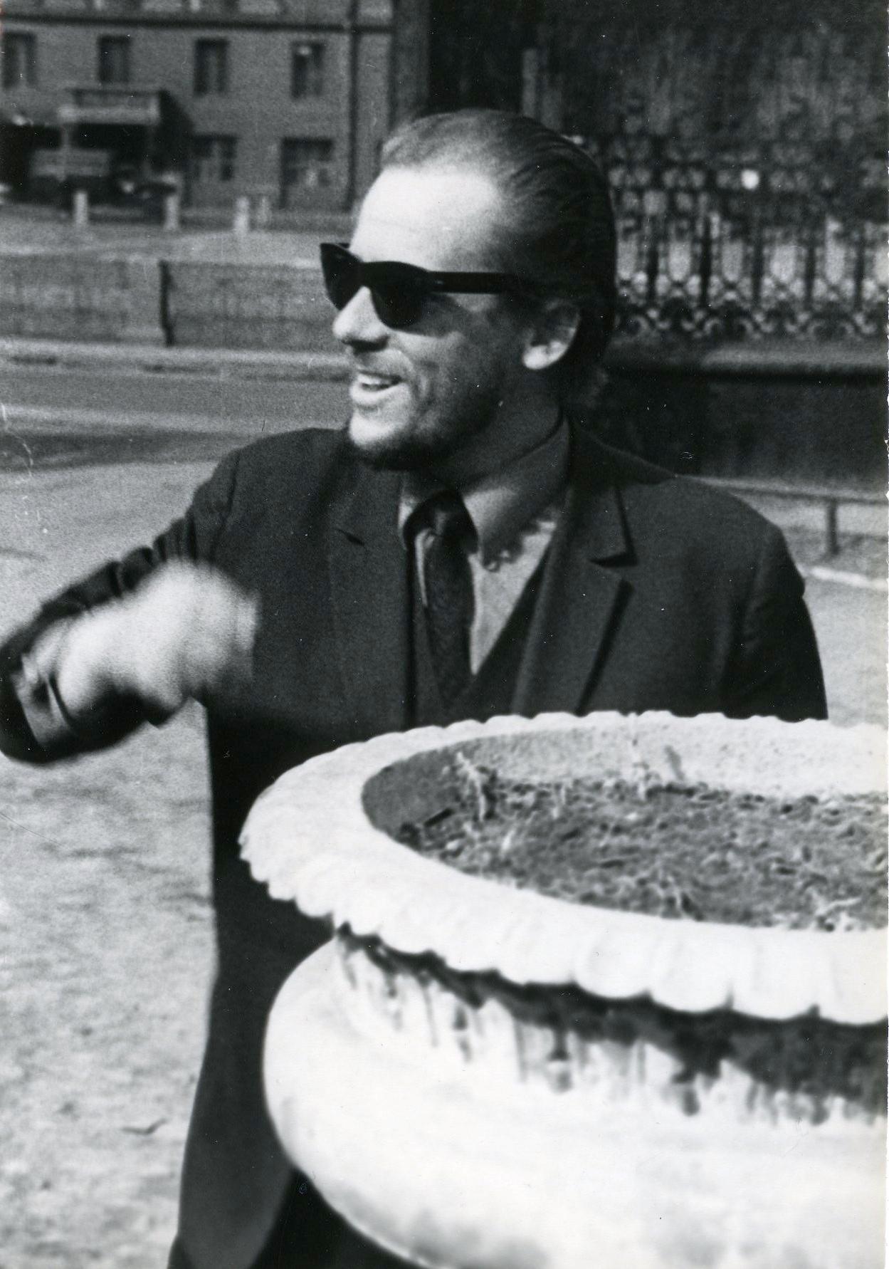 Antarktika-ekspeditsiooni liikmete Andres Söödi ja Mati Kase vastuvõtmine Leningradi sadamas 1969. aastal. Peeter Tooming - Foto Enn Säde - Peeter Toominga kogu