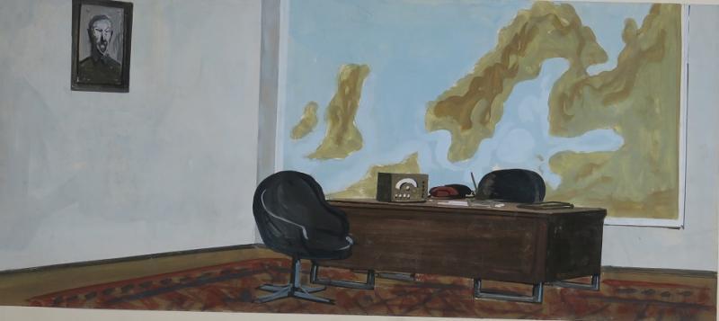 Kavand mängufilmile Valge laev (1970) - Kunstnik Rein Raamat - Rein Raamatu kogu