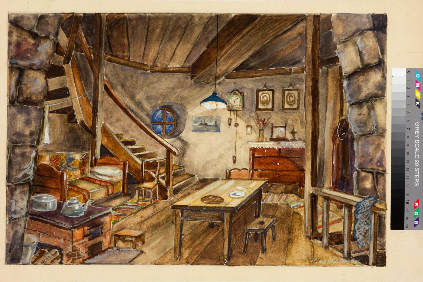Dekoratsioonikavand - Kunstnik Peeter Linzbach - Tartu Kunstimuuseum
