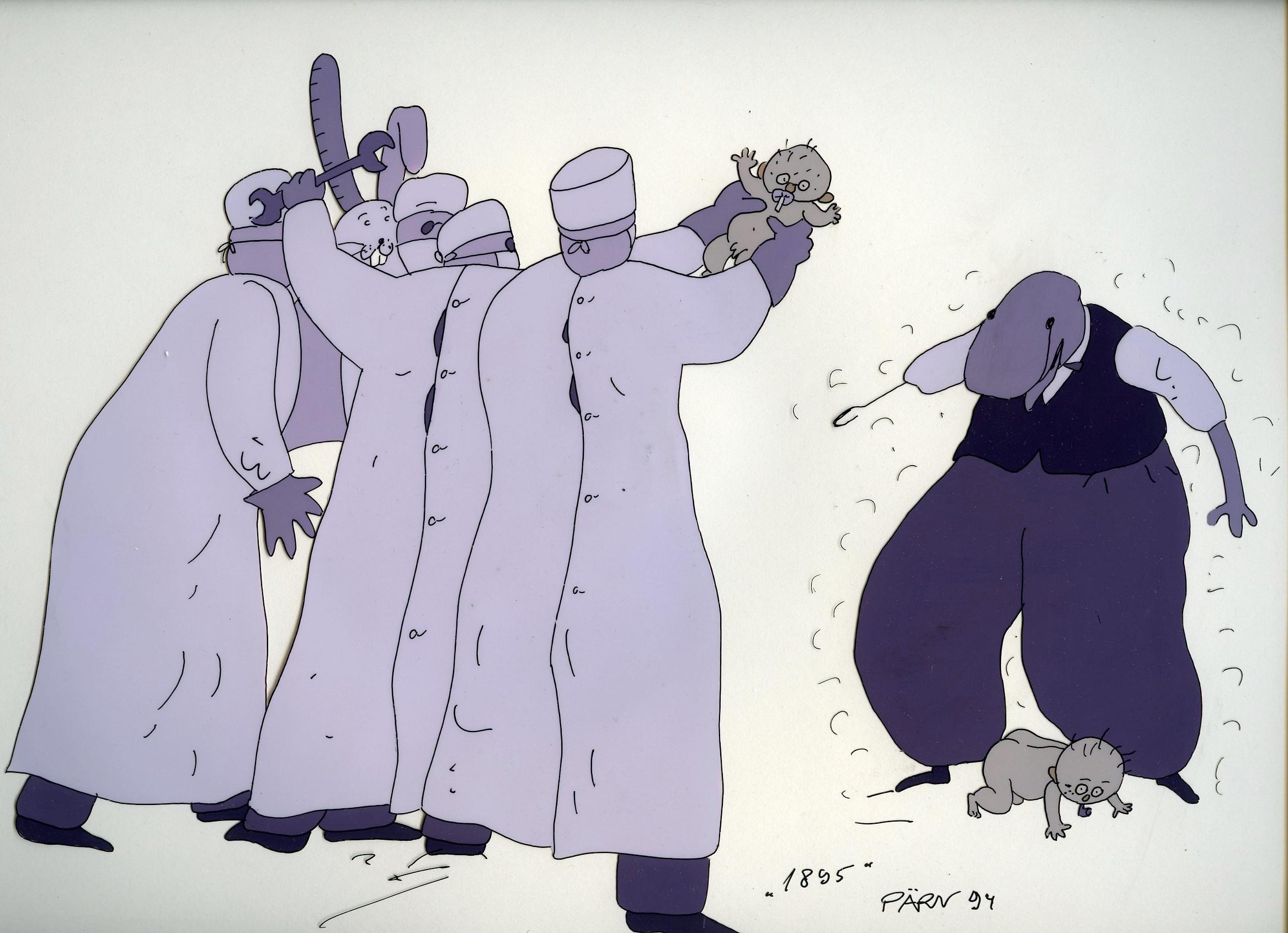 Kunstnik Priit Pärna signeeritud kaadri elemendid