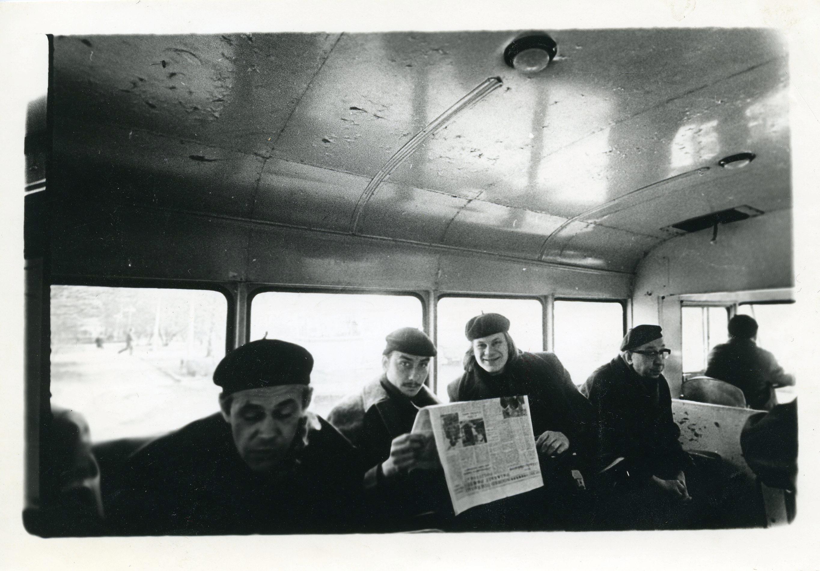 Operaator Vello Aruoja, stsenarist Paul-Eerik Rummo, režissöör Jaan Tooming, Olep - Foto Peeter Tooming